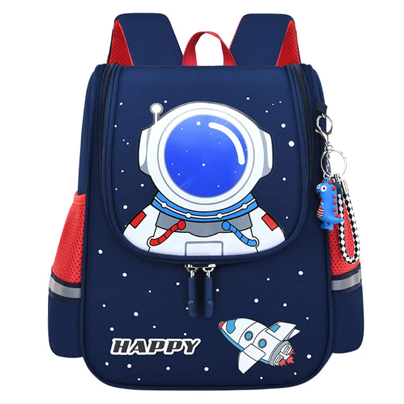 Детский мультяшный рюкзак для мальчиков, школьный ранец с принтом астронавта, легкая сумка для книг для девочек и студентов, детский сад