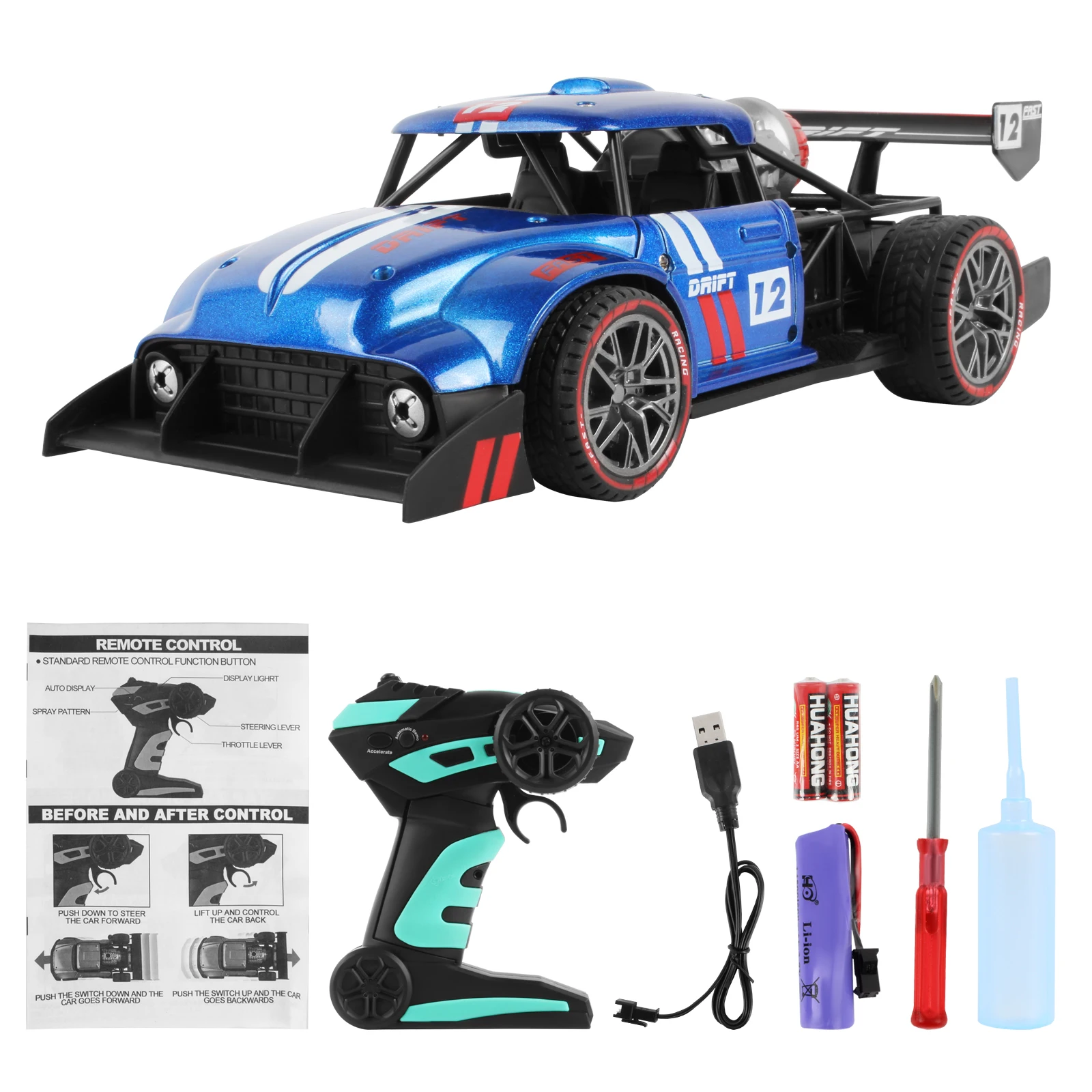 

1:16 Rc Drift Car 4wd Remote Control High-Speed Car LED Light Off Road Radio Remote Control Vehicle Electronic Hobby Toys Gifts