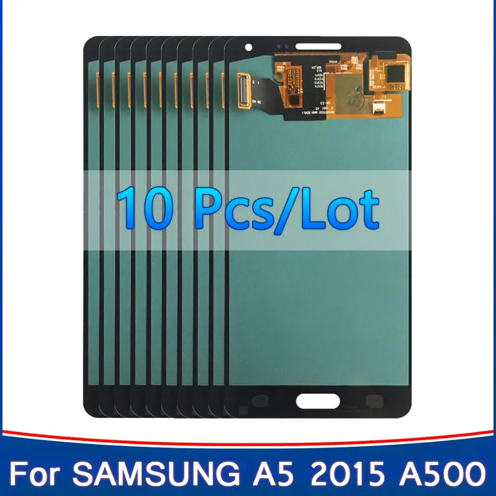 Оригинальный дисплей AMOLED для SAMSUNG Galaxy A5 2015 LCD A500 A500F A500M 10 шт. запасной цифровой