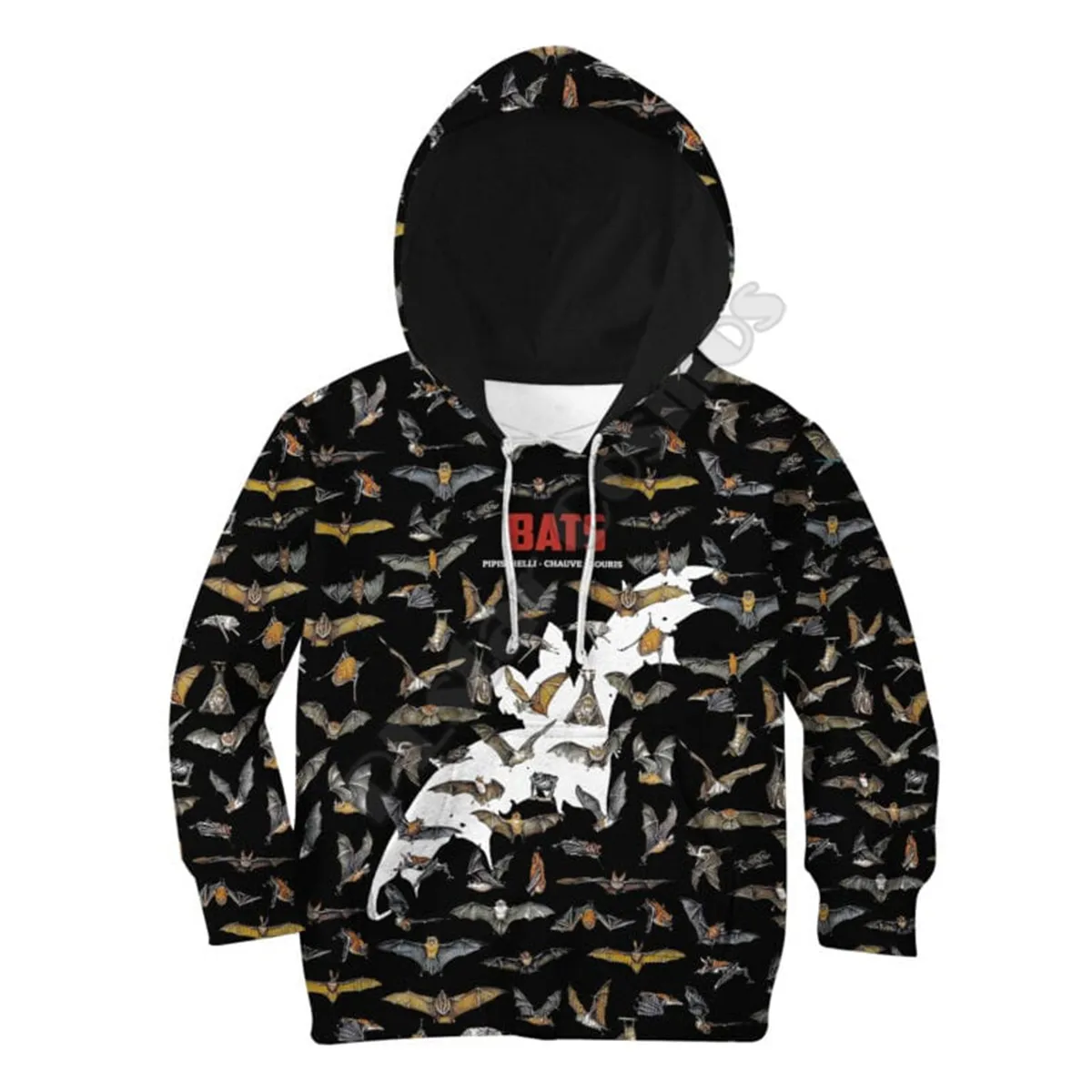 

Love Bats Printed Hoodies Kids Pullover Sweatshirt Tracksuit Jacket T Shirts Boy For Girl Funny Animal Apparel