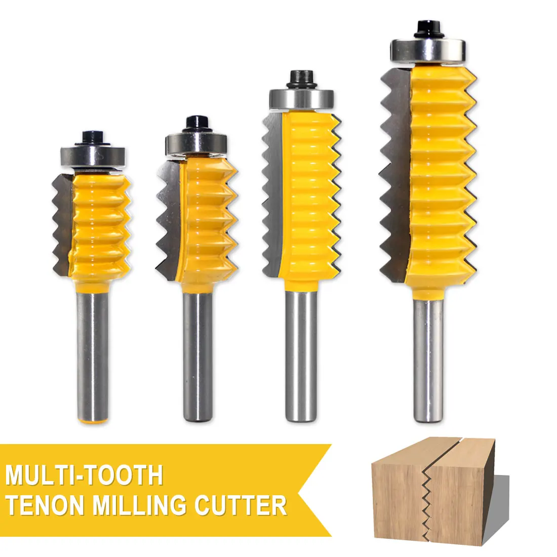 

Wood Milling Cutters 8mm Shank Woodworking Tools Joint Router Bits Finger Joint Glue Raised Panel V Tenon Cone Tenoning Bit