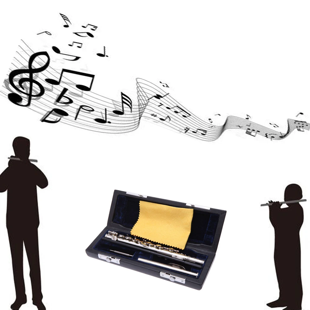 Пикколо Ottavino половина размера флейта Посеребренная C Ключ мельхиоровая с