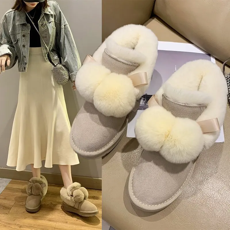 

Women's Boots 2021 New Winter Snow Boots plus velvet Warm Outdoor Casual Women's Boots High-top Ankle Boots Ladies Trendy Boots