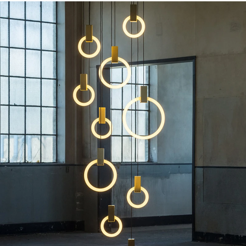 Led Pendant Lamp Light Luxury Fashion Design Simple Industrial Style Pendant Lights for Living Room Restaurant Parlor Study