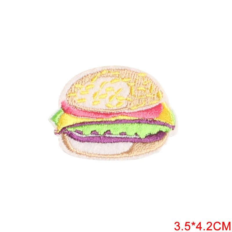 Еда картофель фри колы клей для гамбургера аппликация перегрева одежды