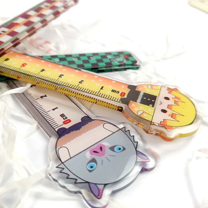 

Anime Demon Slayer: Kimetsu No Yaiba Kamado Tanjirou Cosplay Plastic Ruler Measuring Scale Students Cartoon Measure Ruler Gift