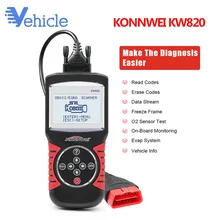 KONNWEI KW820 Автомобильный сканер, многоязычный диагностический инструмент OBDII EOBD, Автомобильный сканер ошибок, диагностический сканер на испанском языке