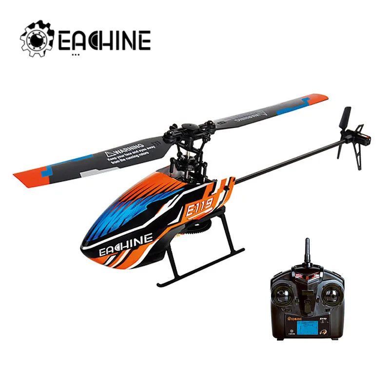 Eachine E119 2.4G 4CH 6-Axis Flybarless Right/ Left Optional Control Model RC Helicopter RTF Models Outdoor Toys - Модель вертолета RC Eachine E119 2.4G 4CH 6-Axis Flybarless с правым/левым управлением на выбор, готовая к полету, для использования на откр
