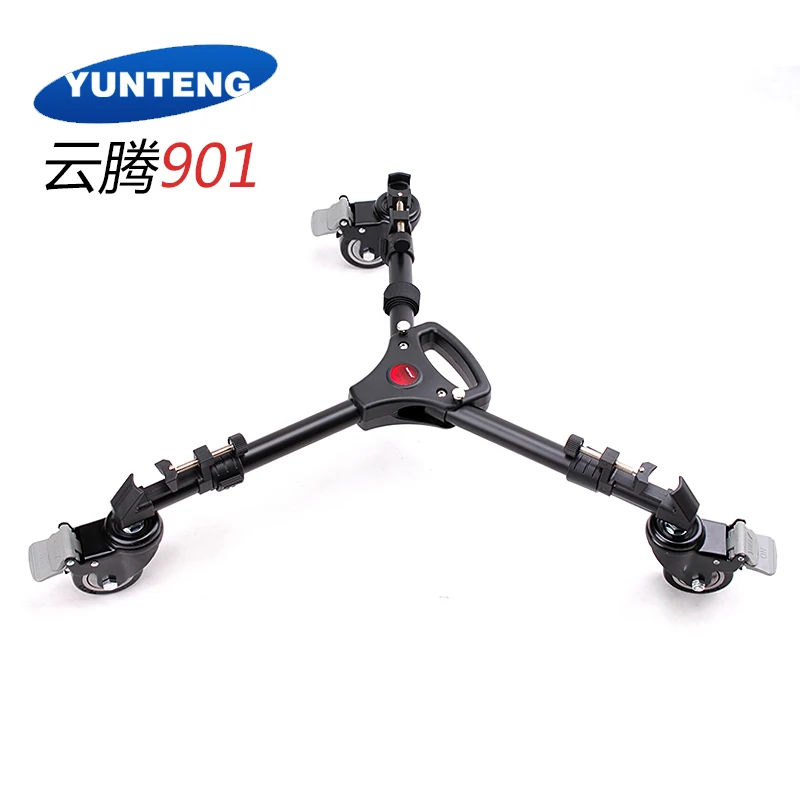

FEDEX EMS Free Shipping YUNTENG 901 Professional Folding Aluminum Alloy Large Size Tripod Dolly Base Stand Tripod Grand Base