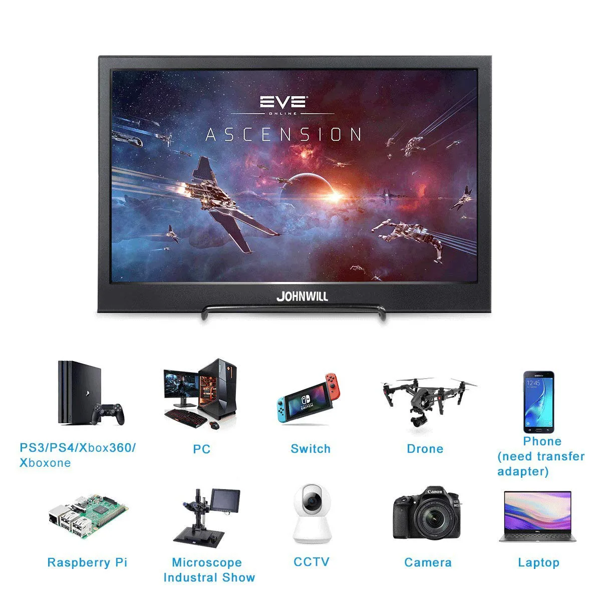 13,3 дюймов 2K портативный монитор для PS4 Wins 7 8 10 Full HD 2560X1440 ips экран ультра тонкий дисплей+ 2 HDMI интерфейс с Чехол