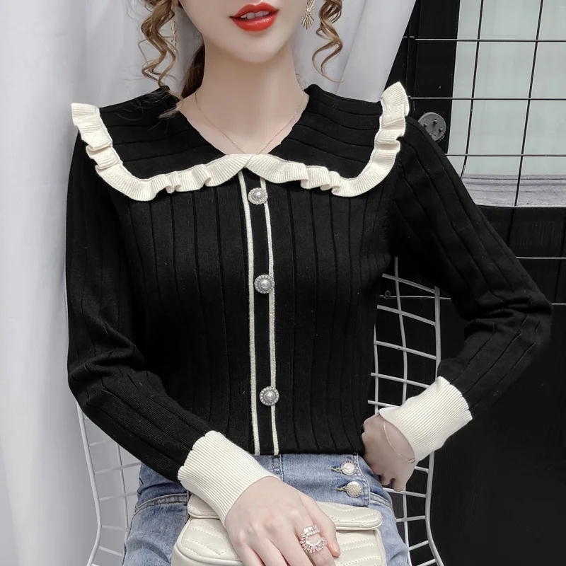 

Early Autumn Clothes New French Style Doll Collar Long Sleeve