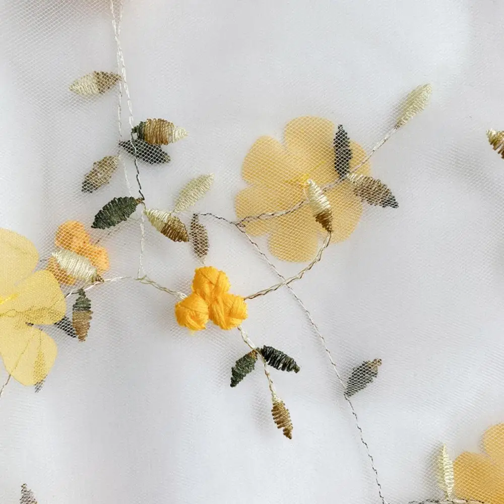 

Chic Flower Embroidery Hand Bag Organza Casual Tote Mesh Shopping Bags Woman Handbags Beach Bags