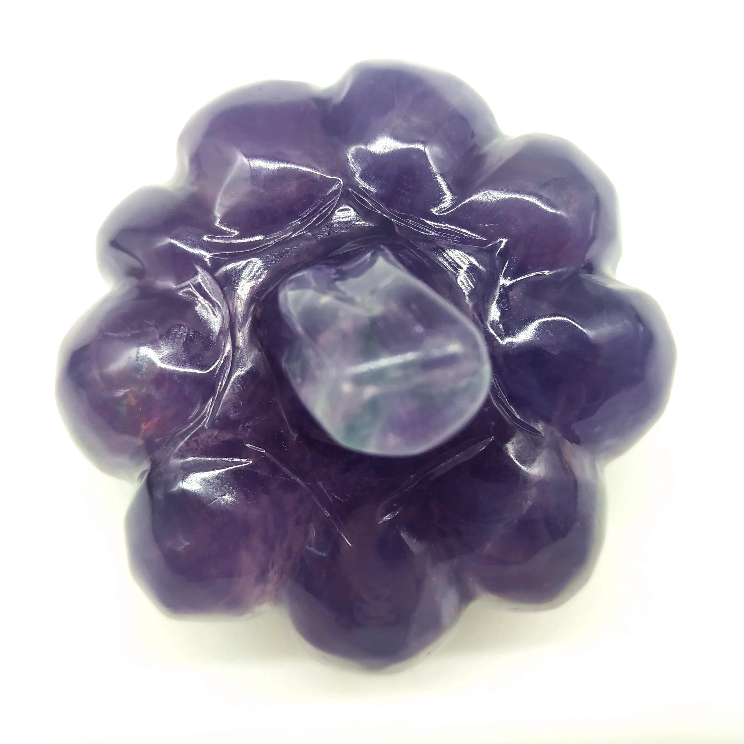 Драгоценный камень резные кристаллы ручная резьба флюорит тыква лечебный для