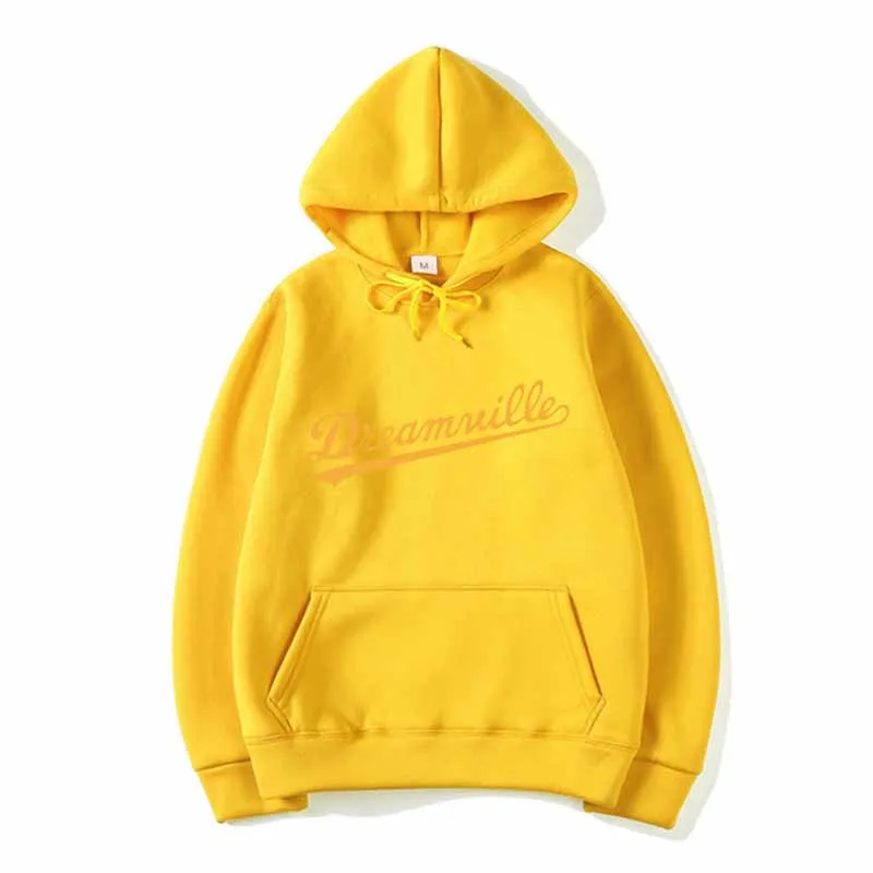 Новинка; худи Для мужчин хип-хоп DREAMVILLE Коул Логотип с капюшоном Swag письмо флисовые J худи с принтом Cole зимние толстовки с капюшоном Для мужчин пуловер - Цвет: yellow