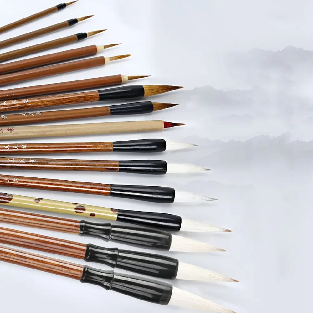 Набор черных кистей для рисования школьные принадлежности письма рандомные