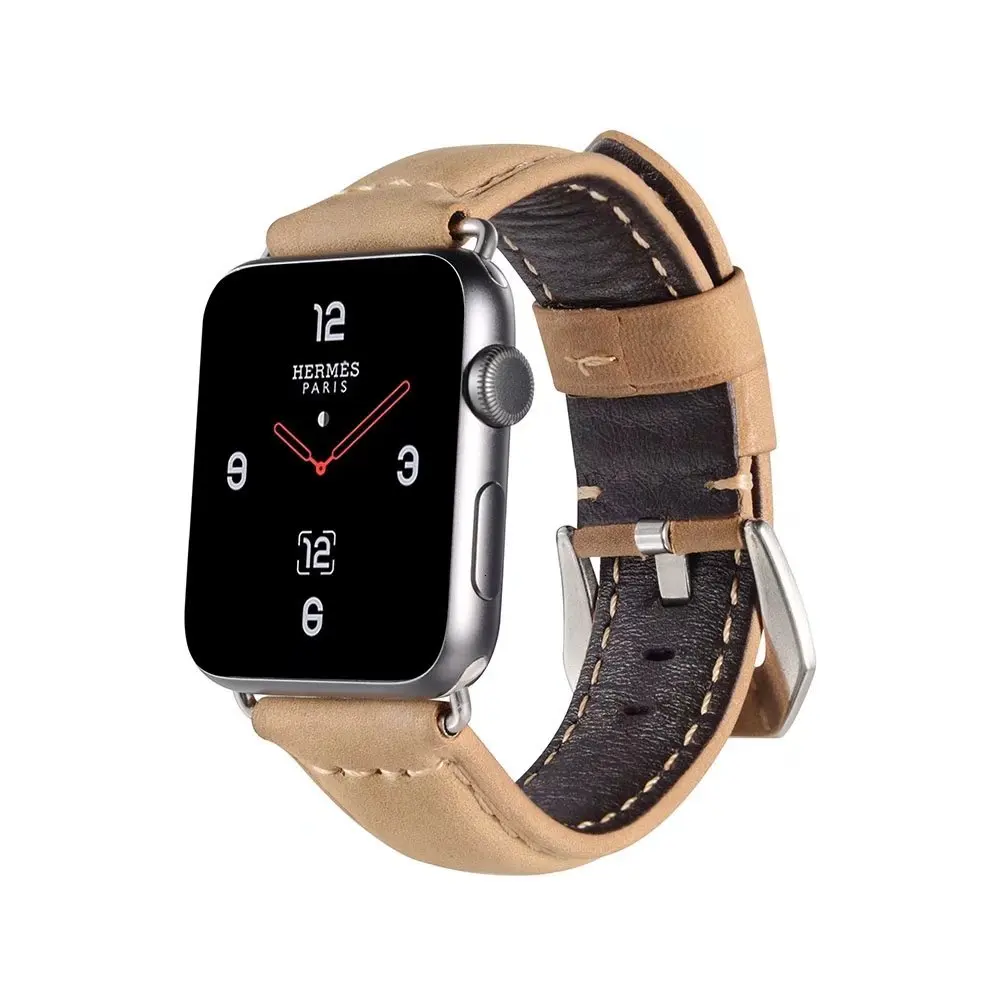 Ремешок iWatch в ретро стиле из натуральной кожи, сменный ремешок для Apple Watch, 44 мм, 42 мм, серия 3, 2, 1, спортивный ремешок iwatch 38 мм