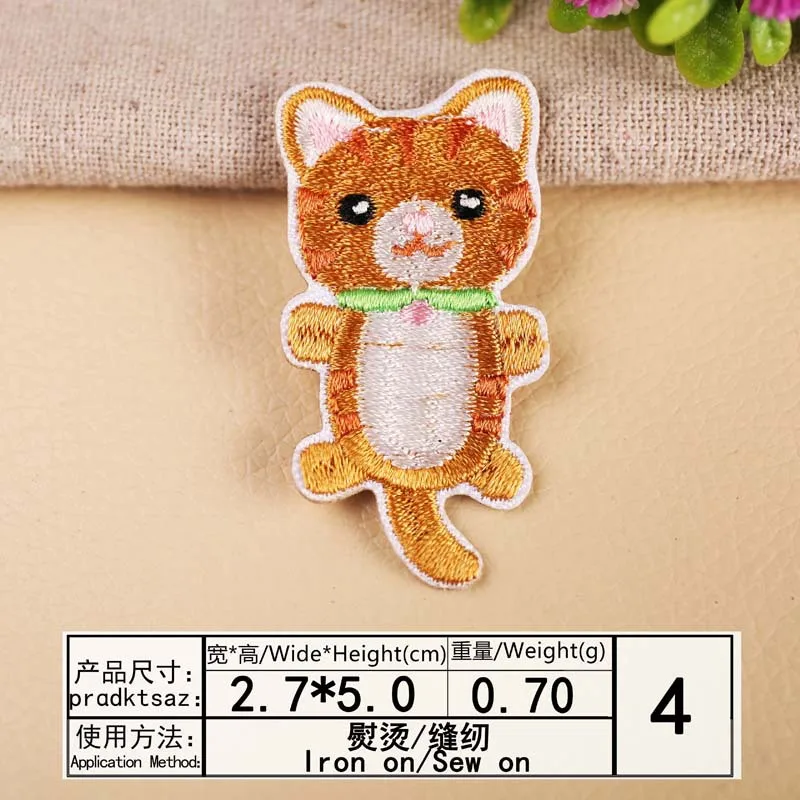 1 шт. Симпатичные термоклейкие нашивки с изображением кошки из мультфильма серия