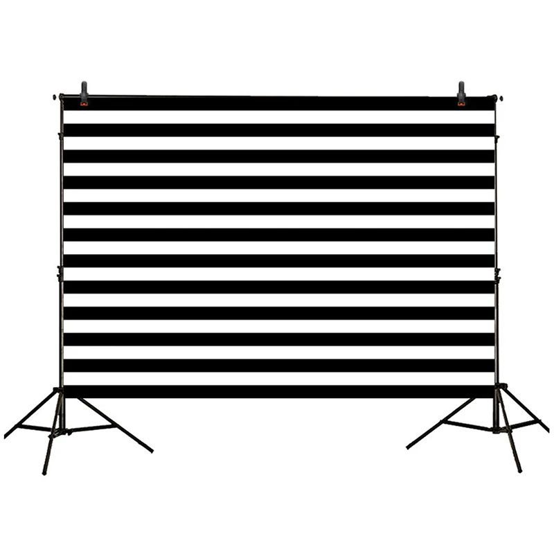 7x5ft фоны для фотосъемки черно-белая полоса акварель розовый цветок баннер