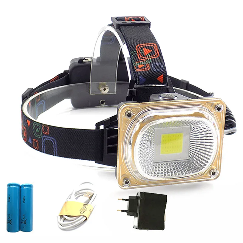 Cob Светодиодные фары фара светодиодный налобный фонарь лампа светильник вспышки