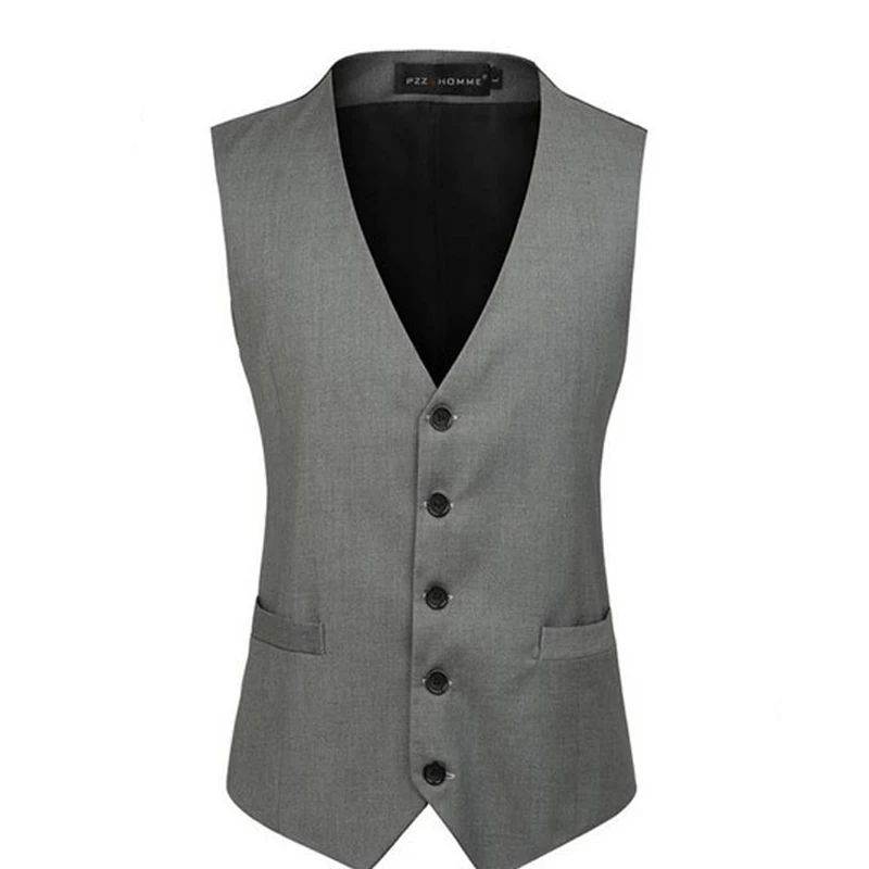 

2020 классические жилеты для мужчин, приталенный мужской костюм, жилет, мужской повседневный деловой пиджак без рукавов, размера плюс