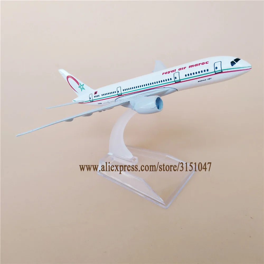 16 см Royal Air Maroc Airlines Boeing 787 B787 модель самолета из сплава металла литья под давлением