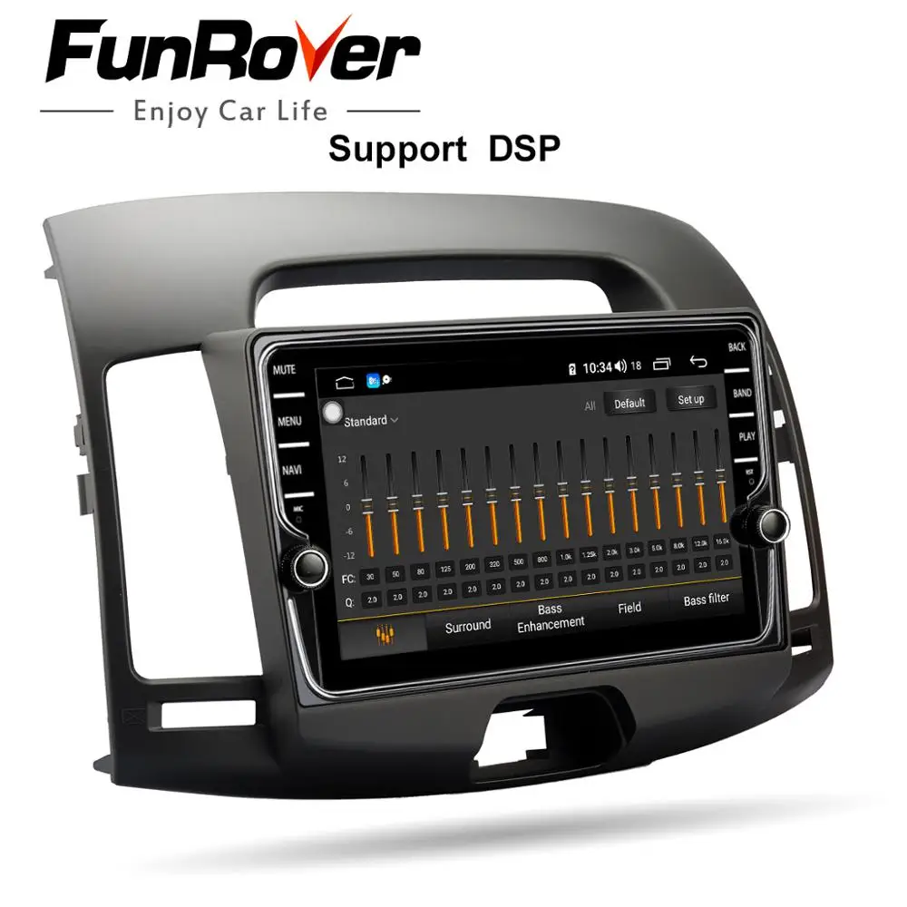 Funrover 4G RAM android9.0 автомобильный dvd плеер для Hyundai Elantra Avante 2007 2011 8 ядер 2 din