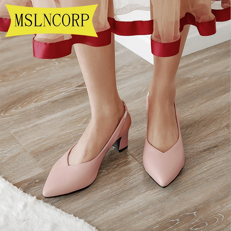 

Plus Size 34-48 Women Shoes Side with Pointed Toe Pumps Dress Shoes High Heels Boat Shoes Wedding Shoes Tenis Feminino Sandals