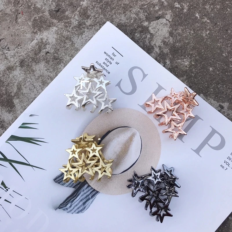

MISANANRYNE Charms Stars Metal Hair Claws For Women Stylish Hairgrip Star Hair Clips Ladies Hair Ornaments Accessories Headdress