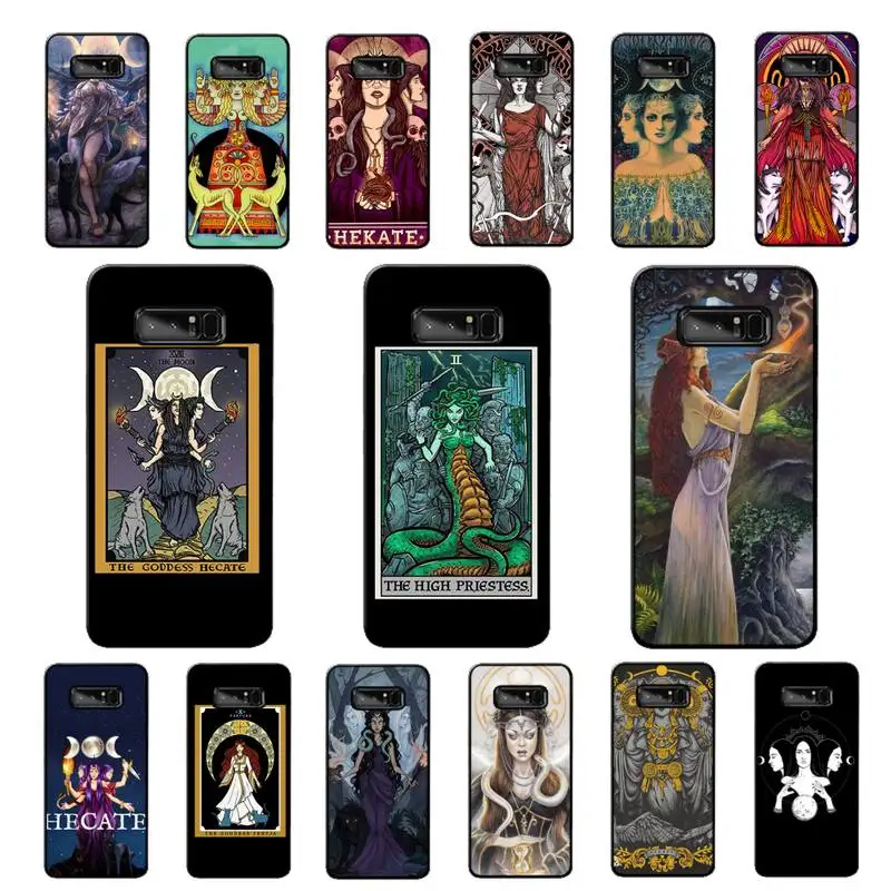 

FHNBLJ Hecate Tarot Card Triple Moon Goddess Phone Case for Samsung Note 5 7 8 9 10 20 pro plus lite ultra A21 12 02