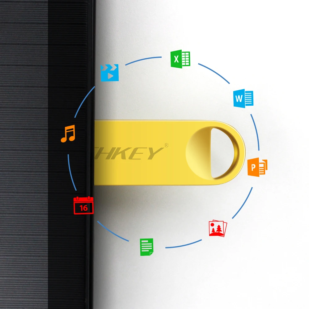 Usb фэш-накопитель TECHKEY водонепроницаемый флеш-накопитель 64 ГБ 32 16 8 4 серебристая