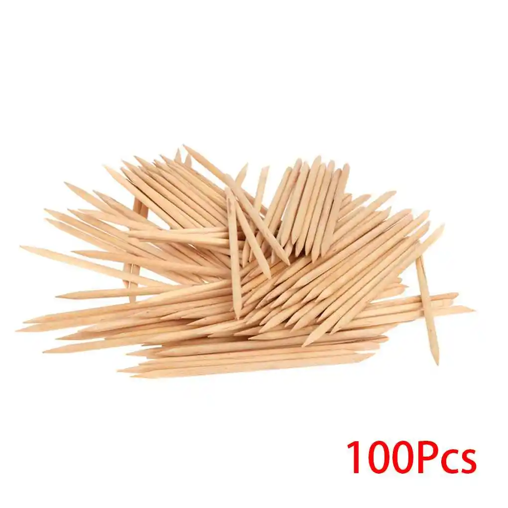 

100Pcs Orange Wood Sticks for Cuticle Pusher Cuticle Remove Tool forks for nails Manicures Tools 11cm Nail Dead Skin Pusher