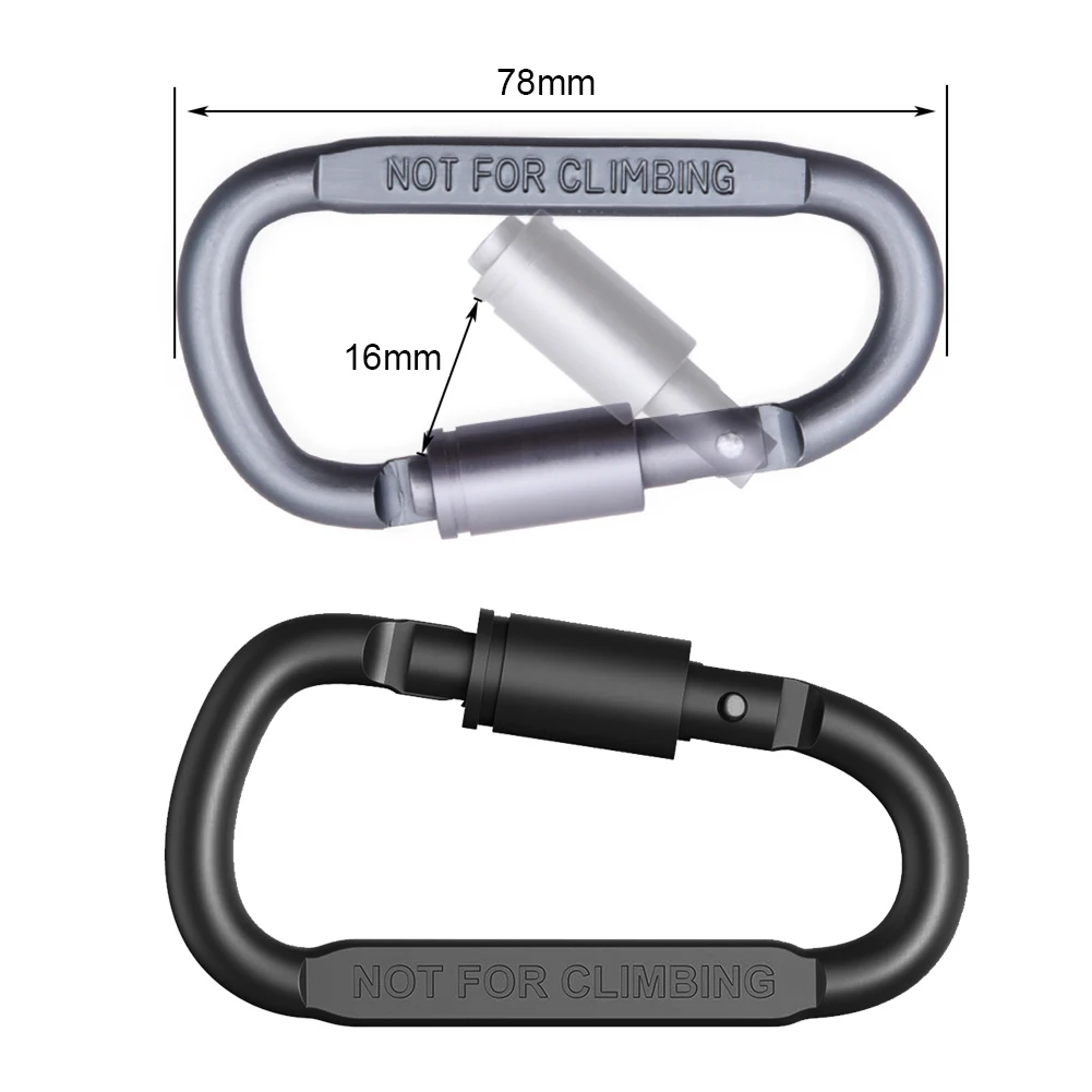 

6Pcs Multifunctional EDC Carabiner Keychain Aluminum D-ring AlloyTravelling Easy Carrying Outdoor Durable Parts Camp EDC Tools