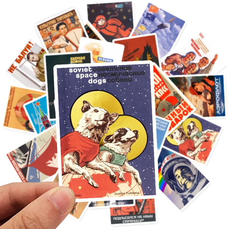 25pcs mixed new ussr cccp poster stickers waterproof stalin stickers for laptop luggage guitar phone stickers room wall decor free global shipping
