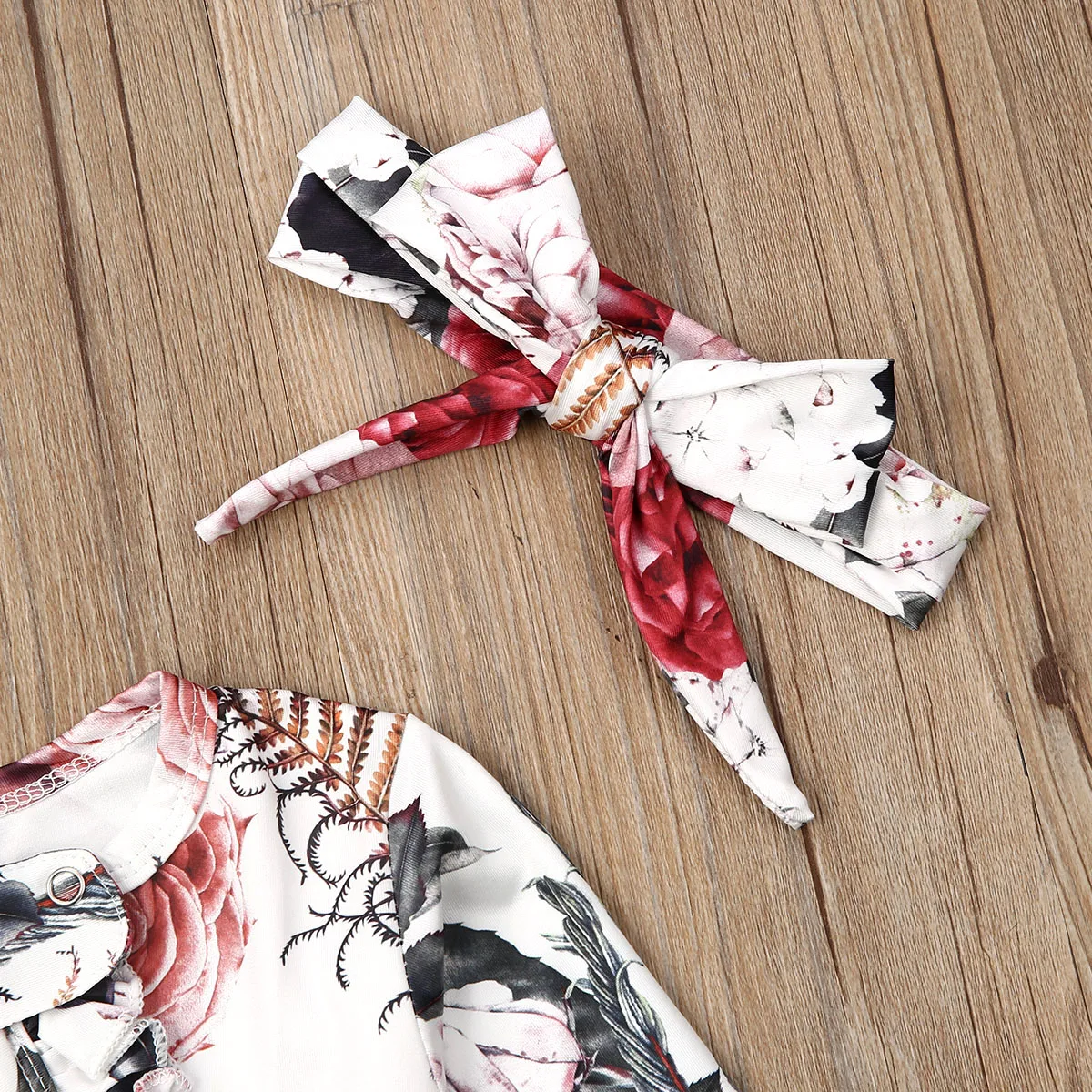 

Newborn Infant Baby Girl Autumn Long Sleeve Cotton Clothes Floral Bodysuit Jumpsuit Outfit