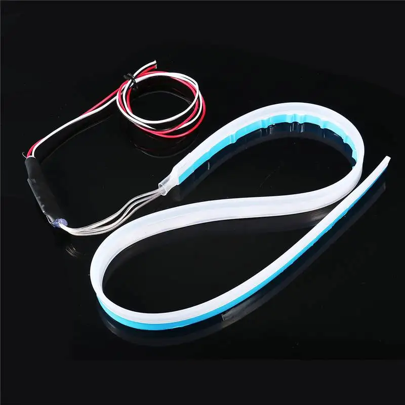 

Switchback 60cm Car LED Strip Light DRL with Turn Signal White/Red/Blue Yellow Dual Color 10W DC12V DIY Flexible Lamp Waterproof