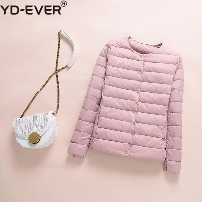 Новинка 2020 зимнее женское пуховое пальто сверхлегкая куртка на утином пуху без