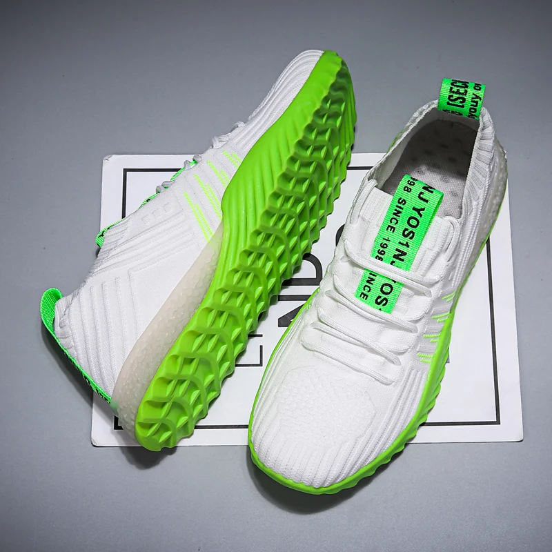 Мужские теннисные туфли на шнуровке спортивная обувь дышащие сетчатые кроссовки