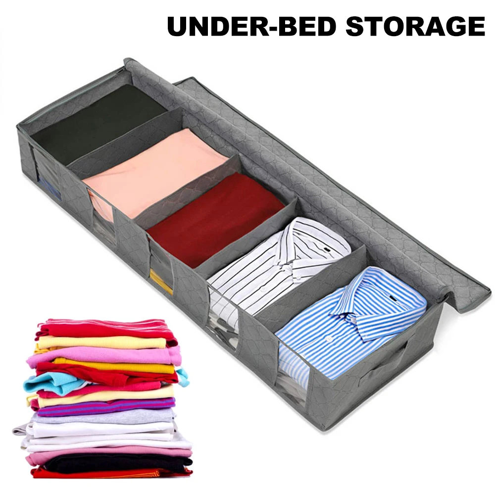 Нетканая Нижняя коробка для хранения экономит пространство органический шкаф