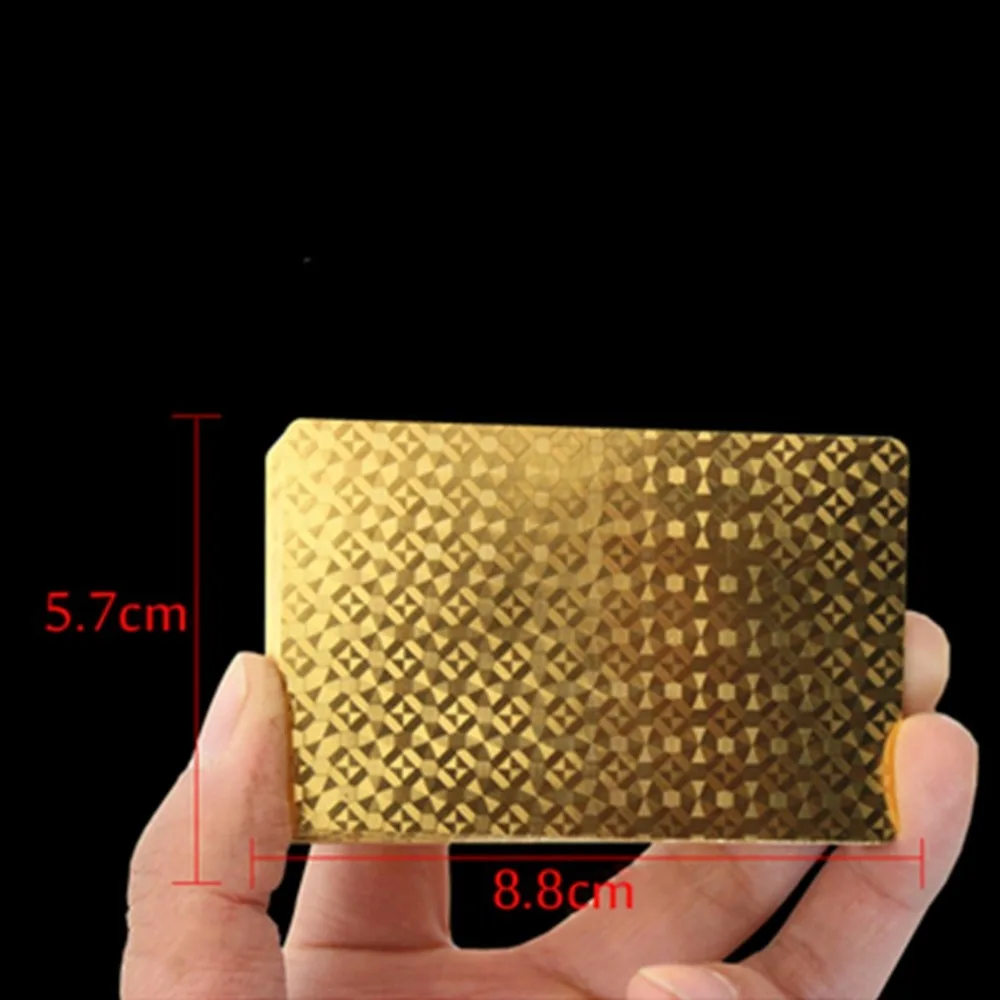 

Golden Playing Cards Waterproof Durable Use Gold Plastic Foil Poker Playing Magic Cards Best Gift Gambling Table Games