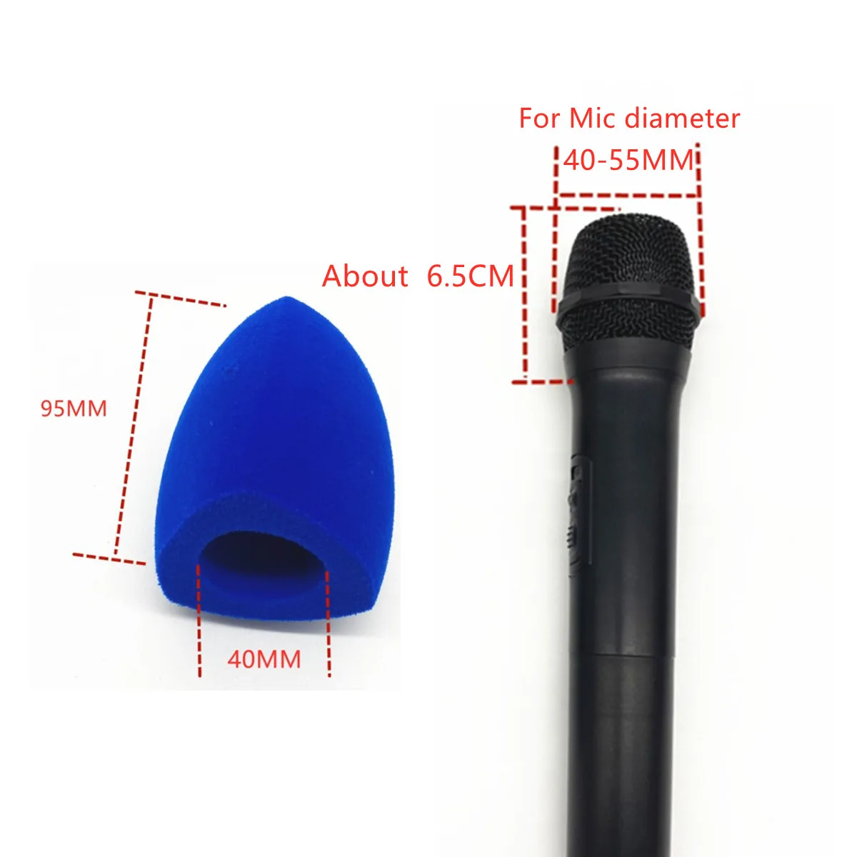 Flocking Microphone Covers Print Logo Microphone Windscreens Customized Winds Handheld Mic Sponge For Outdoor Interview
