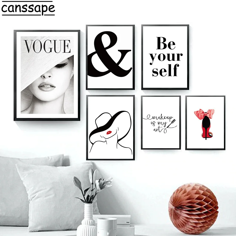 Модные красивые абстрактные картины на холсте Vogue настенные для гостиной постеры