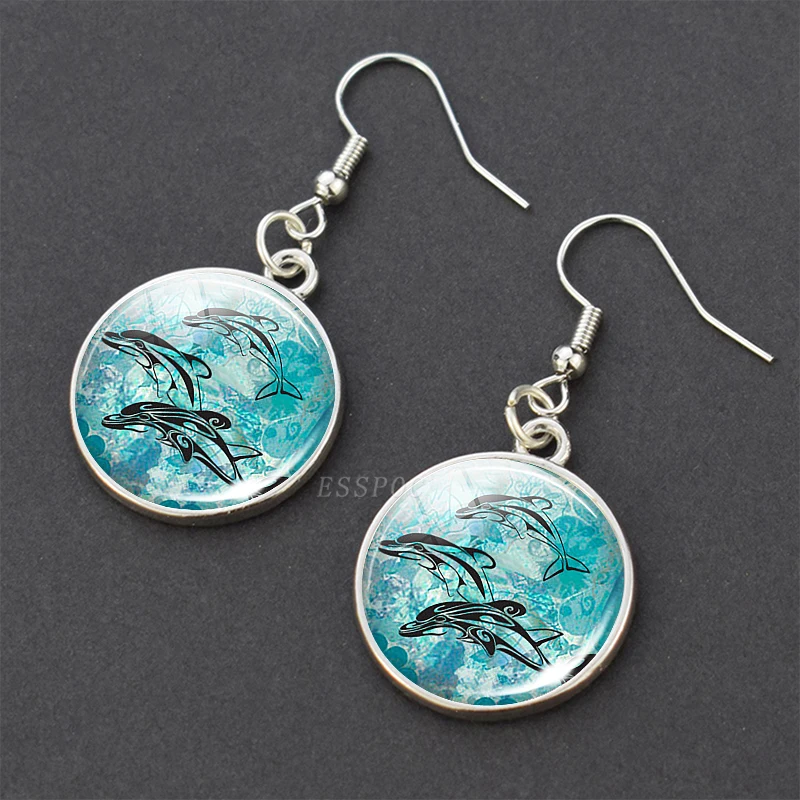 Висячие серьги в виде черепахи дельфины гиппокамп Морская звезда морские