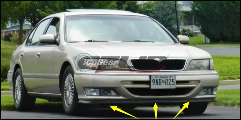 Для Infiniti I30 I35 A32 A33 бампер для губ/передний спойлер дефлектор TopGear друзья Тюнинг