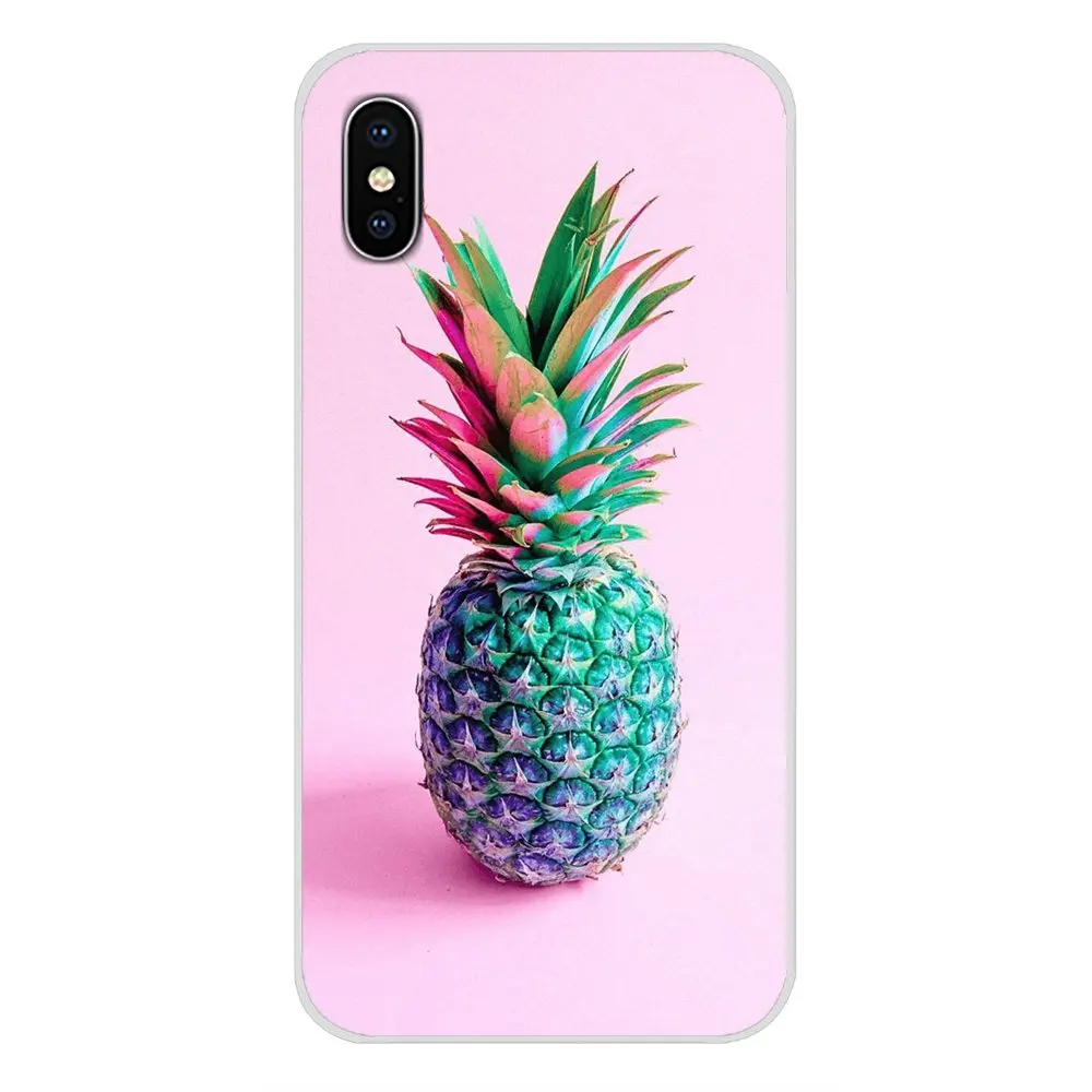 Мягкий кожаный чехол с изображением Летних Фруктов лимона ананаса арбуза для