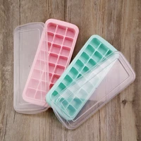 24 silicone ice cube tray with lid ice cube mold food grade silicone whiskey cocktail drink chocolate ice cream maker party bar