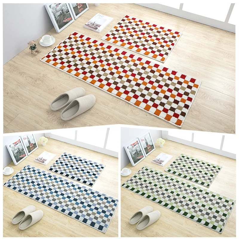 

Black White Abstract Kitchen Floor Carpet Rug Long Non-slip Washable Bath Floor Mat Doormat for Entrance Door Nordic