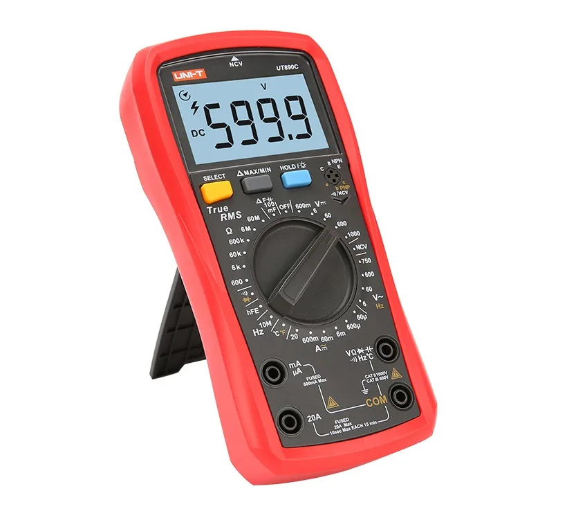 Digital Multimeter True RMS Manual Range AC DC Frequency Capacitance Temperature Tester Backlight |