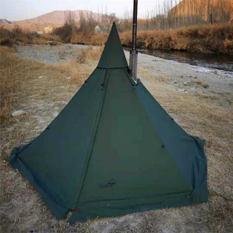 

A6 M Include A Half Hanging Inner Tent/Pyramid Tower Smoke Window Park Party Field Survival Double Layer with A Chimney Hole