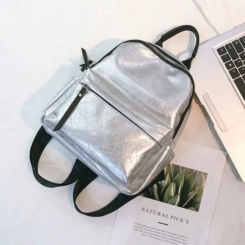 

Ins Hot Leather Backpack 2021 New Women's Leather Versatile Backpack Schoolgirl Women Ladies Double Shouldber Bags