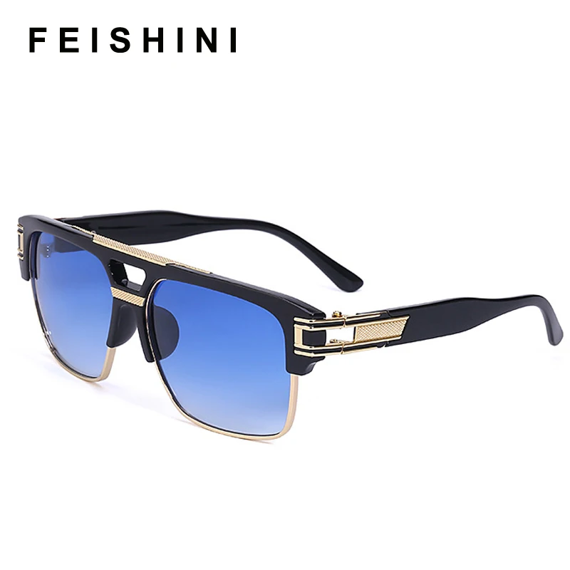 

Модные Классические роскошные солнцезащитные очки FEISHIN для мужчин гламур модный бренд дизайнерские солнцезащитные очки для женщин Зеркаль...
